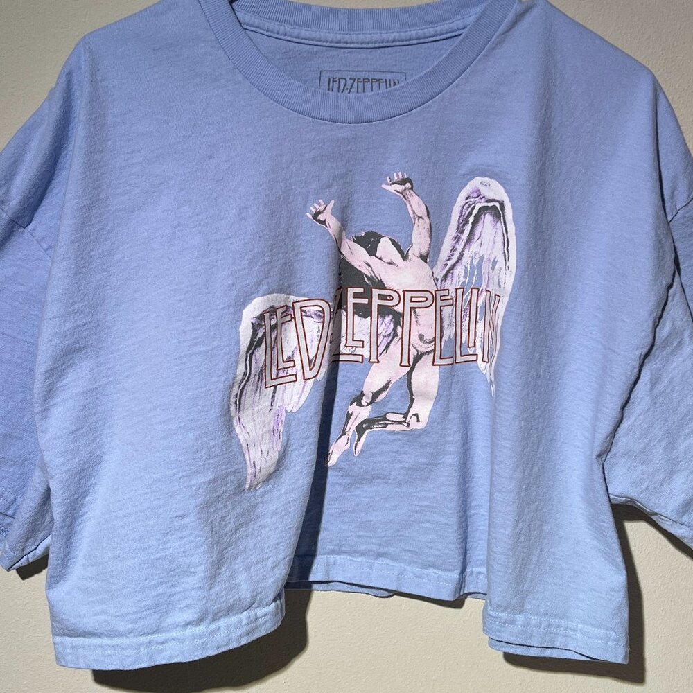 NWOT Led Zeppelin Graphic Tee Cropped T-Shirt Sz XXL